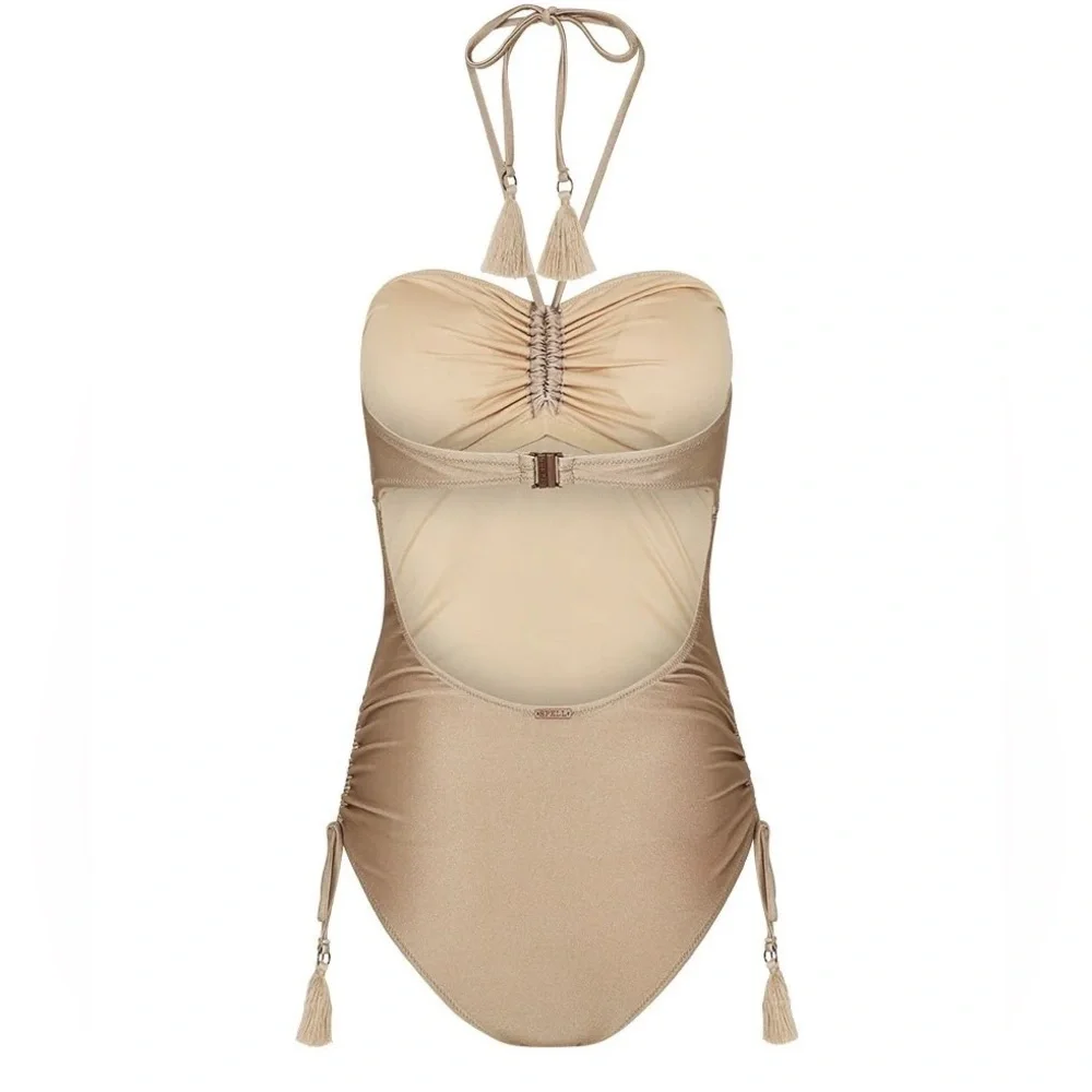 NWT Spell ⁺₊⋆ ☾⋆⁺ Waterfall One Piece in Taupe Peacock - Picture 6 of 11